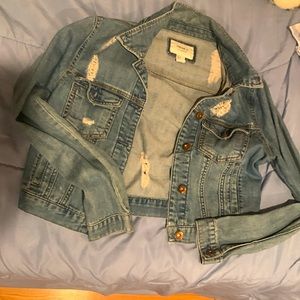 Forever 21 ripped Jean jacket